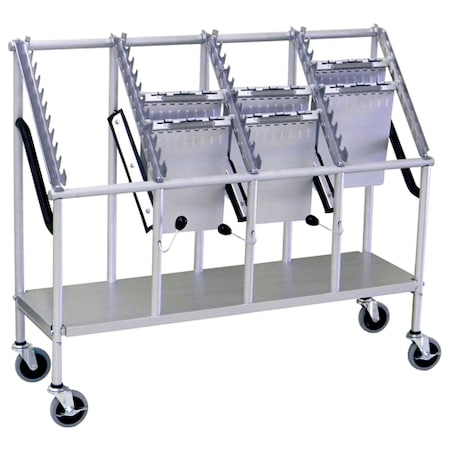 Omnimed 4 Tier Wheeled Chart Carrier File Cart 263840